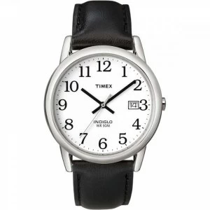 Timex T2H281 Mens Easy Reader Watch with Date Black Silver