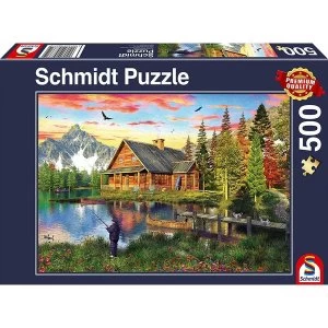 Fishing at the lake Jigsaw Puzzle (500 Pieces)
