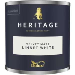 Dulux Heritage Velvet Matt Linnet White Matt Emulsion Paint 125ml