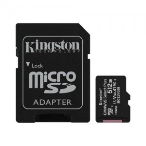 Kingston Canvas Select Plus 512GB Micro SDCX Memory Card