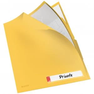 Leitz Cosy Privacy Tab Folder A4 - 3 tabs - Warm Yellow - Outer carton