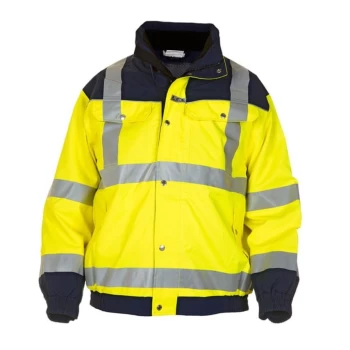 Furth High Visibility SNS Pilot Jacket Two Tone Saturn Yellow/Navy - Size S