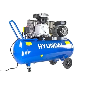 Hyundai 100 Litre Air Compressor, 14CFM/145psi, Twin Cylinder, Belt Drive 3hp HY3100P