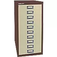 Bisley Multi Drawer Cabinet H2910NL 10 Drawers Brown, Cream 279 x 380 x 590 mm