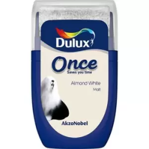 Dulux Once Almond White Matt Emulsion Paint 30ml