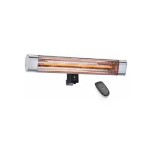 Devola Platinum 2.4kW Wall Mounted Patio Heater with Remote Control IP65 - Silver