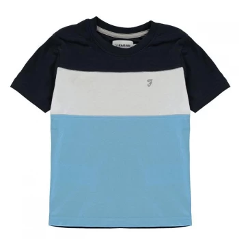 Farah Colour Block T-Shirt - Navy Blazer