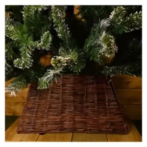 Premier - Natural Wicker Christmas tree skirt - Stand Cover (brown) - 30x52cm