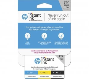 HP Instant Ink 15 GBP Prepaid Card