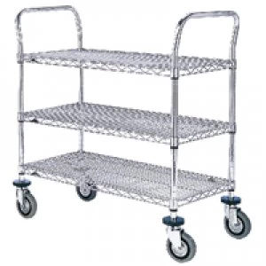 Slingsby 3 Tier Chrome Trolley 610x914mm 329047
