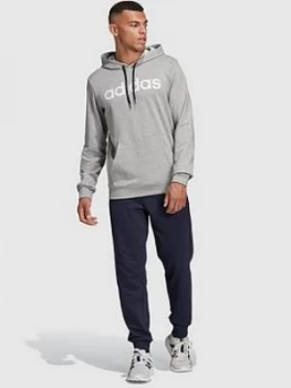 adidas Hooded Tracksuit - Medium Grey Heather, Size XL, Men
