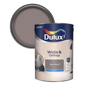 Dulux Walls & Ceilings Heart Wood Matt Emulsion Paint 5L