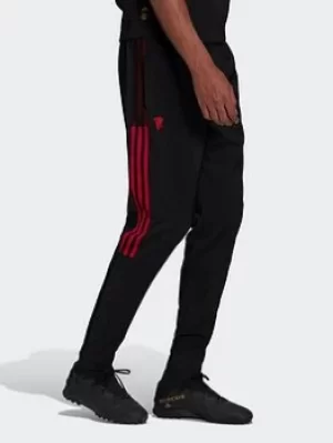 adidas Manchester United Woven Tracksuit Bottoms, Black Size XL Men