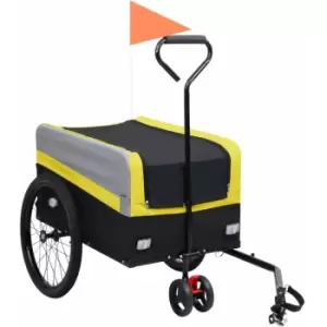 Vidaxl - 2-in-1 xxl Cargo Bike Trailer & Trolley Yellow Grey and Black Multicolour