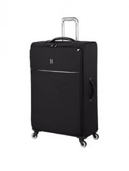 It Luggage Glint Large Suitcase Black With White Trim