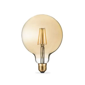 electriQ Smart Filament Bulb Large Round E27 Amber 5w