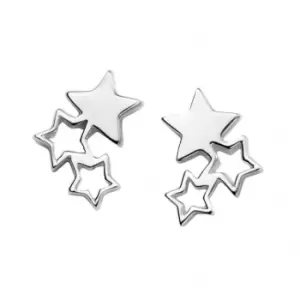 Beginnings Sterling Silver E5416 Triple Star Stud Earrings