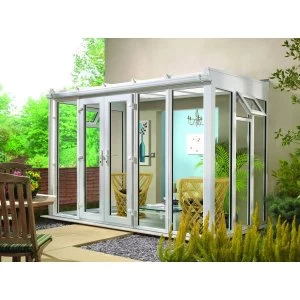 Wickes Lean To Roof Full Glass Conservatory - 13 x 10 ft