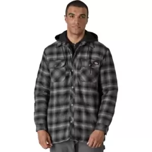 Dickies Mens Fleece Hooded Flannel Jacket M - Chest 38-40'