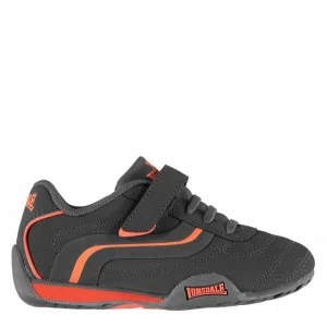 Lonsdale Camden Childrens Trainers - Charcoal/Orange