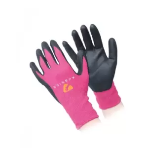 Aubrion Unisex Adult All Purpose Yard Gloves (XL) (Pink/Black)