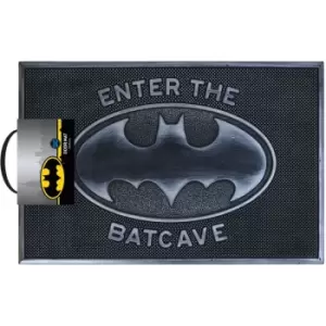 Batman Welcome To The Batcave Rubber Door Mat (One Size) (Black) - Black