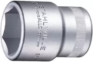 STAHLWILLE 23mm Hex Socket With 1/2 in Drive, Length 42 mm