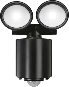 KnightsBridge 230V IP55 Twin Spot LED Security Light - Black