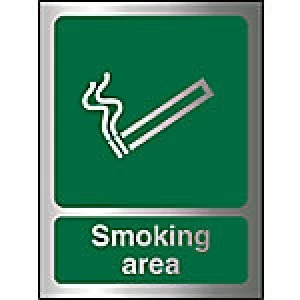Mandatory Sign Smoking Area Acrylic 20 x 15 cm