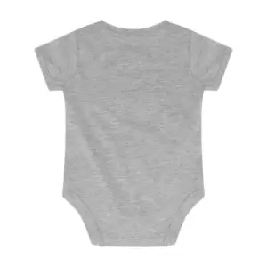 Larkwood Baby Boys/Girls Essential Short Sleeve Bodysuit (6-12 Months) (Heather Grey)