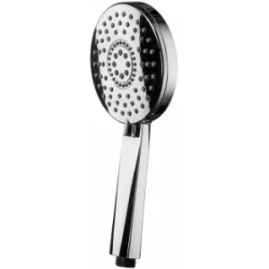 Belmore Bathroom Shower Handset Round Chrome 5 Function Rub Clean - Chrome - Croydex