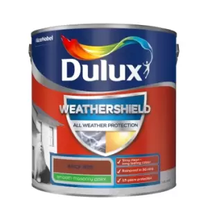 Dulux Weathershield All Weather Protection Brick Red Smooth Masonry Paint 2.5L