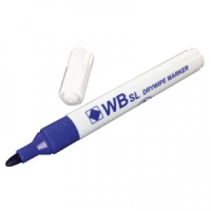 Whitecroft Blue Whiteboard Marker Pens Bullet Tip Pack of 10 WB15 804001