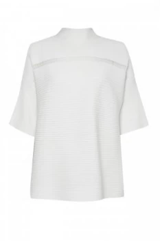 French Connection Lois Mozart High Neck Jumper White