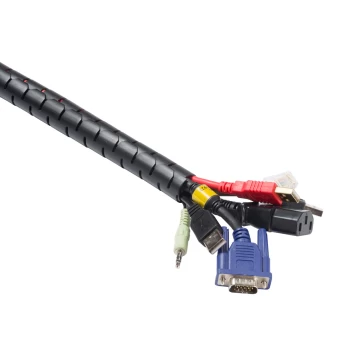 D-Line Cable Zipper - 2.5m Length 25mm diameter, Black
