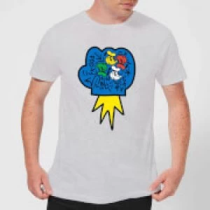 Donald Duck Pop Fist Mens T-Shirt - Grey - XL