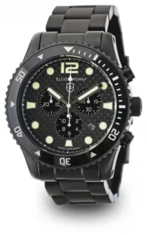 Elliot Brown Mens Bloxworth Black PVD Plated Carbon Dial Watch
