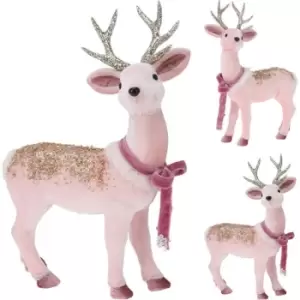The Spirit Of Christmas Reindeer wGlitter 31 - Pink