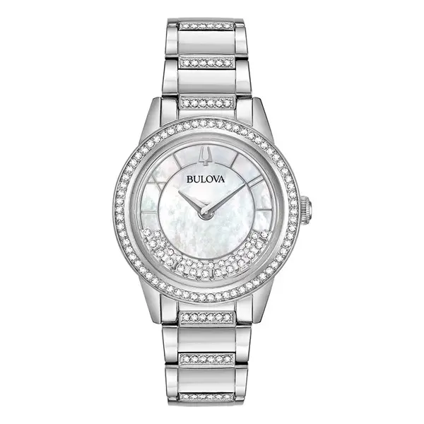 Bulova 96L257 Crystal TurnStyle Stainless Steel Bracelet Watch - W83116