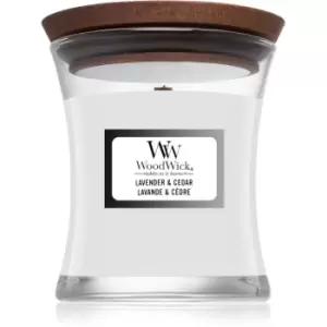 Woodwick Lavender & Cedar scented candle 85 g