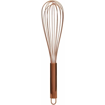 Hand Wisk For Mixing Rose Gold Finish Stainless Steel Large Handheld Whisker for Baking Rust Resistant Whisks With Firm Grip 8 x 8 x 39 - Premier