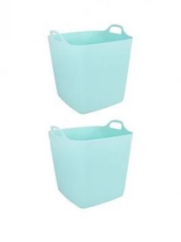 Wham Set Of 2 Flexi Storage Tubs - Blue