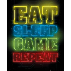 Gaming Eat Sleep Game Repeat Mini Poster