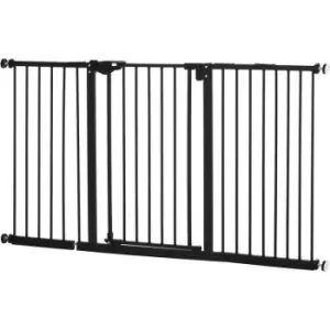 Pawhut - Retractable Pet Safety Gate w/ 3 Extensions and 4 Adjustable Screws