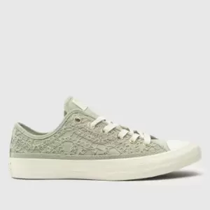Converse All Star Ox Daisy Cord Trainers In Light Green