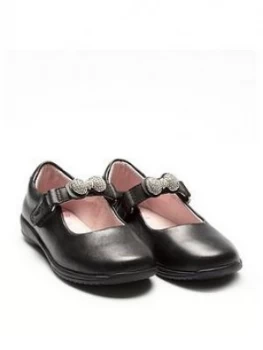 Lelli Kelly Girls Mandy Interchangeable Strap School Shoe - Black Leather, Size 8 Younger