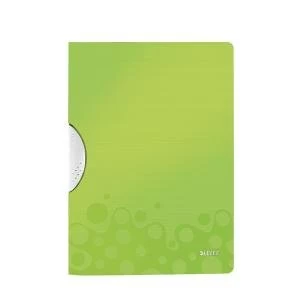 Leitz WOW ColorClip Poly File A4 Green Metallic Pack of 10 41850064