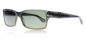 Persol 2803S Sunglasses Transparent Grey Green Gradient 101258 Polarized