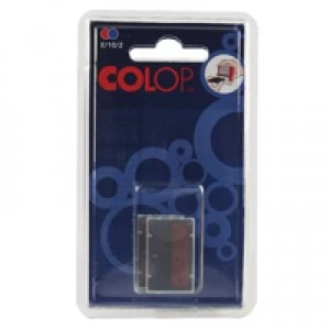 Colop E102 Replacement Pad Blue Red Pack of 2 E102