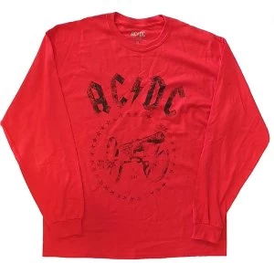 AC/DC - For Those About to Rock Unisex Small T-Shirt - Red